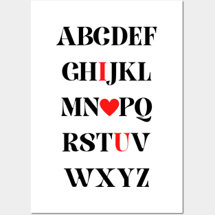 alphabet i love you Posters and Art